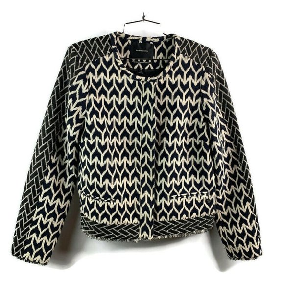 Maison Scotch Jackets & Blazers - Maison Scotch Womens Paris Night New York Mornings Blue White Jacket Textile 4